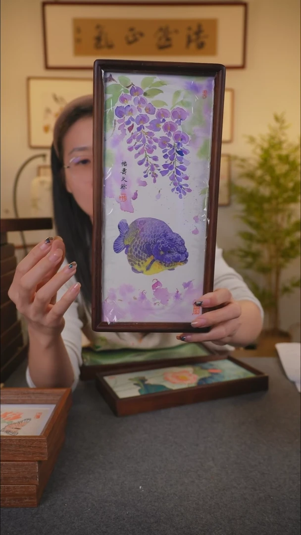 横款鹿鸣现代美术馆-岳倚竹老师作品