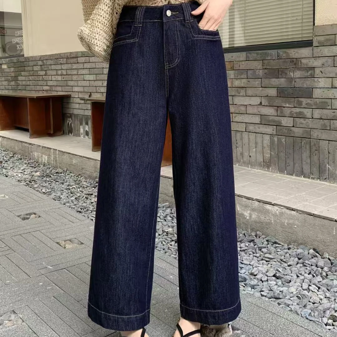 （香香6651)夏新款2025直筒牛仔裤女牛仔裤