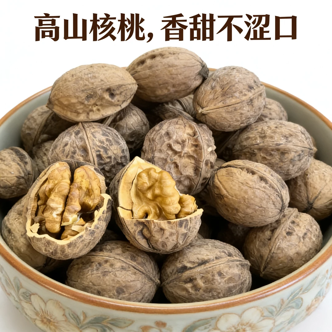房县本地高山核桃未水洗原生态孕妇坚果老树原味不漂白香甜不涩口