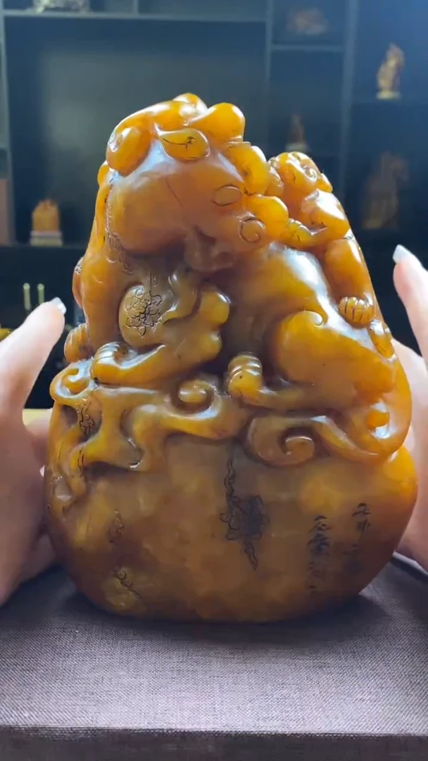 【闪购商品】寿山石印石田黄古兽摆件