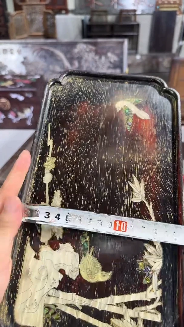 木紫檀镶嵌竹子茶盘11111