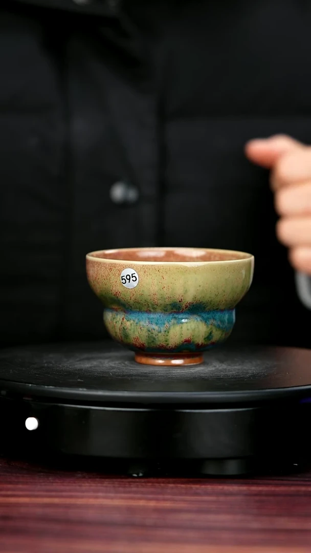 盖碗瓷#595李盼龙一级品原矿钧瓷福禄杯