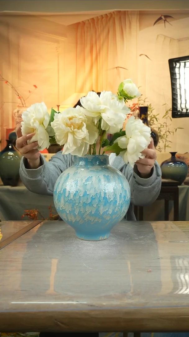 高25口10高温陶瓷花瓶