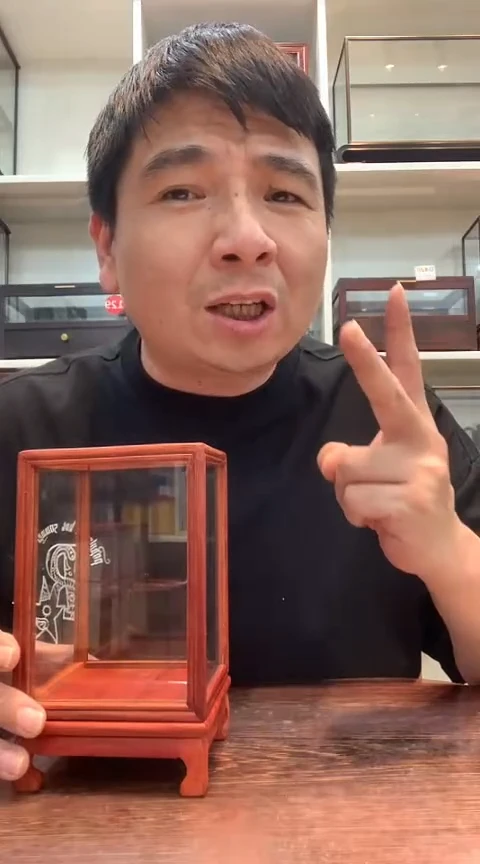 花梨木类10*10*14玻璃罩634