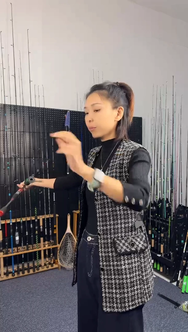 1.8m碳素红色筏竿1.8米直柄（瑕疵尾货竿，没有售后，介意勿拍
