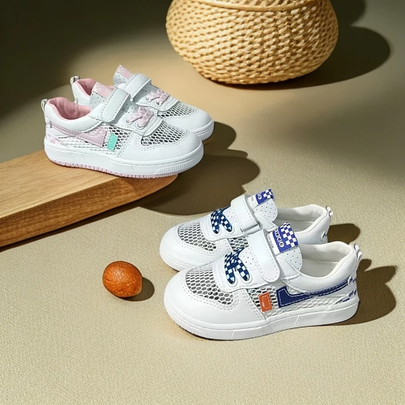 【3317】春秋宝宝鞋儿童透气百搭网面软底学生低帮运动板鞋D-9