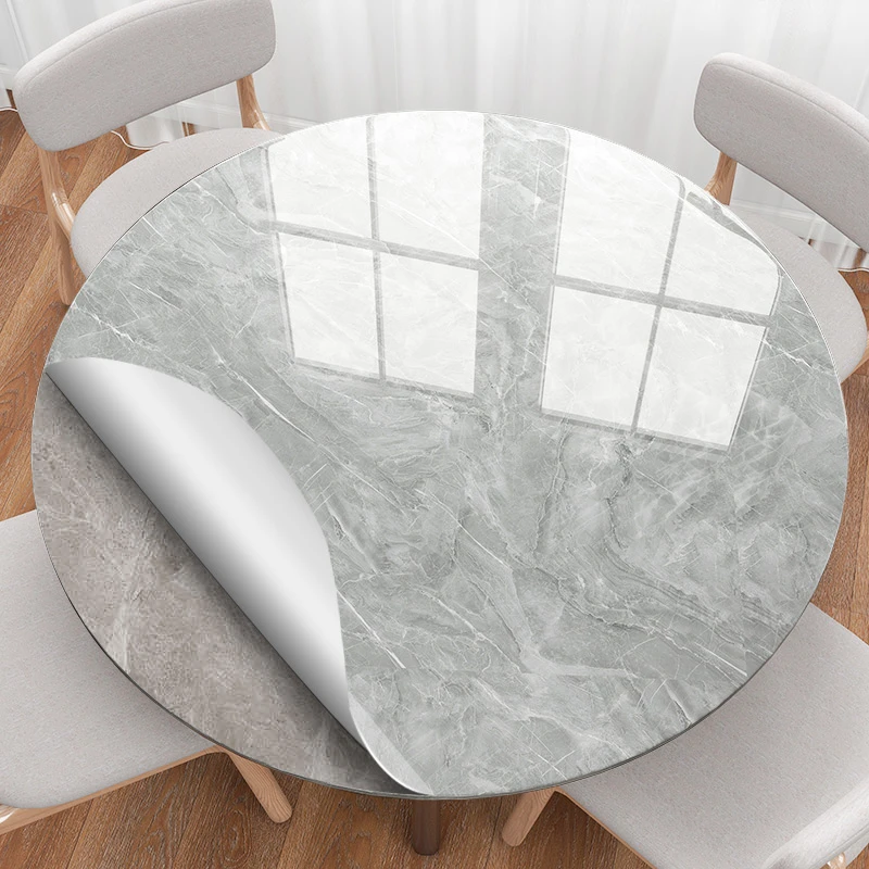 圆桌面贴纸翻新自粘桌贴防水防油防烫大理石贴膜书桌桌子遮丑壁纸