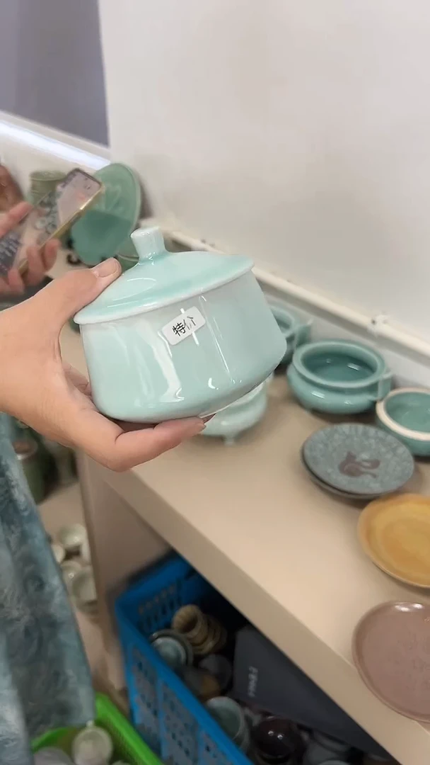 龙泉云间青瓷小米茶器