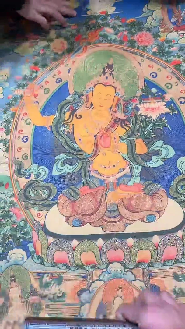 卷轴画【主播精品】高端卷轴画——唐卡031文殊菩萨