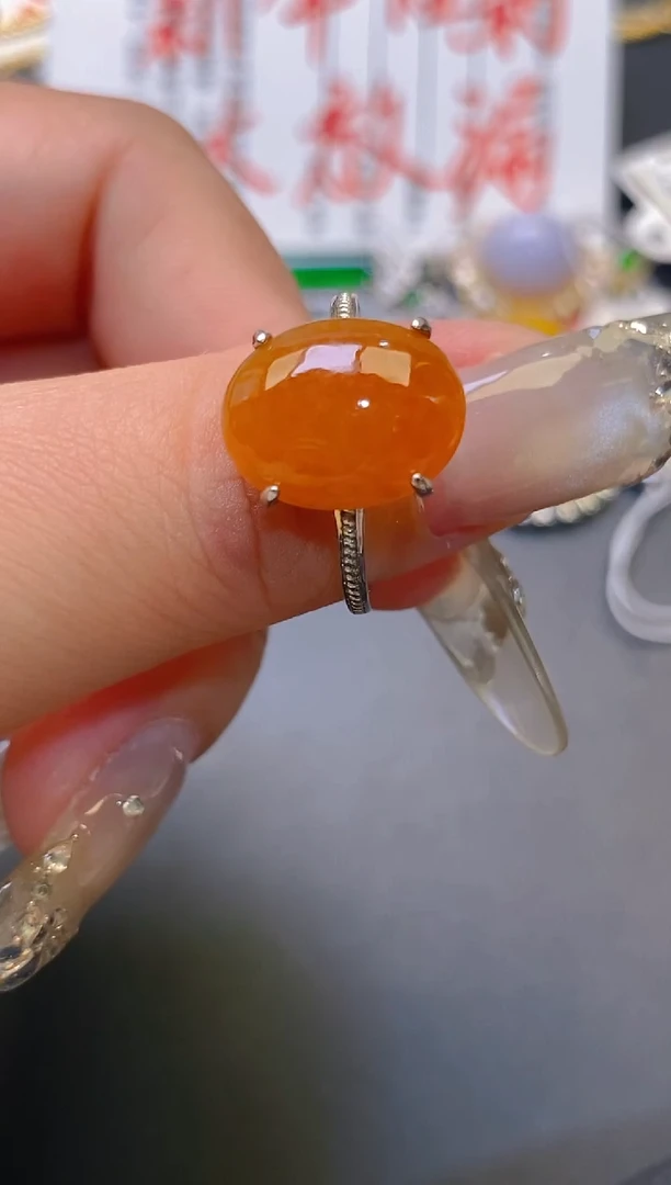 【闪购商品】翡翠耳饰银S925镶嵌天然A货翡翠1