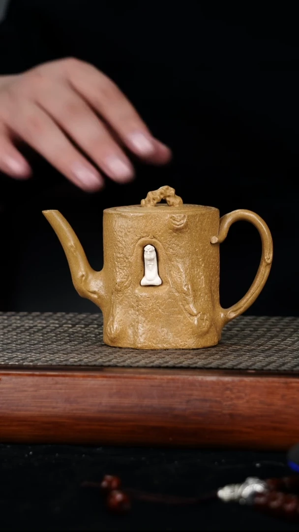 茶壶紫砂原矿段泥树桩达摩供春240cc
