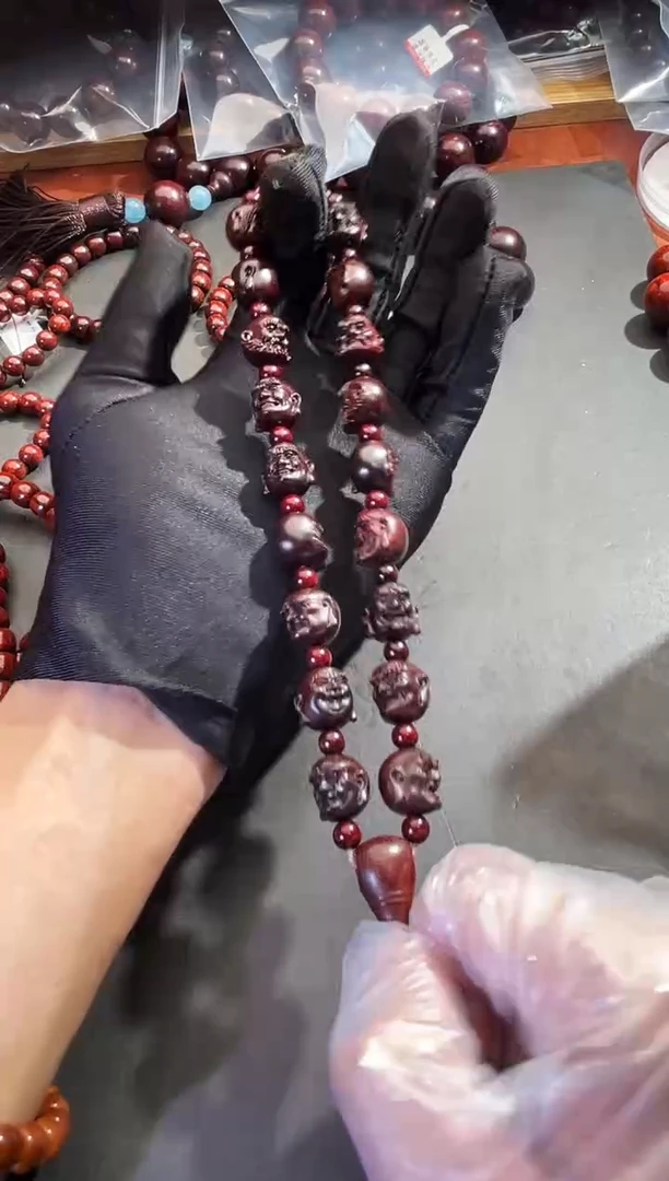 小叶紫檀手串/手链印度小叶紫檀十八罗汉手持