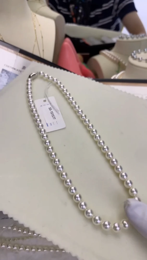 银S925镶嵌DA海水珍珠  GD104 7-7.5 花珠带大证