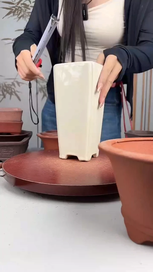 紫砂花盆浅草紫砂花盆