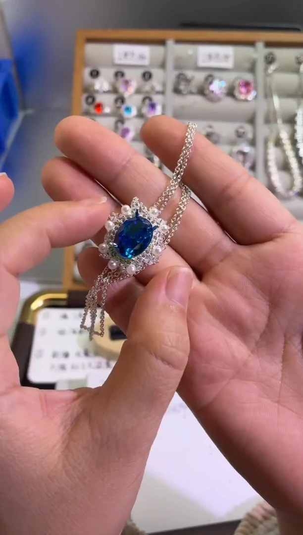 锆石铜合金31号 10*14蛋形 冰花空托