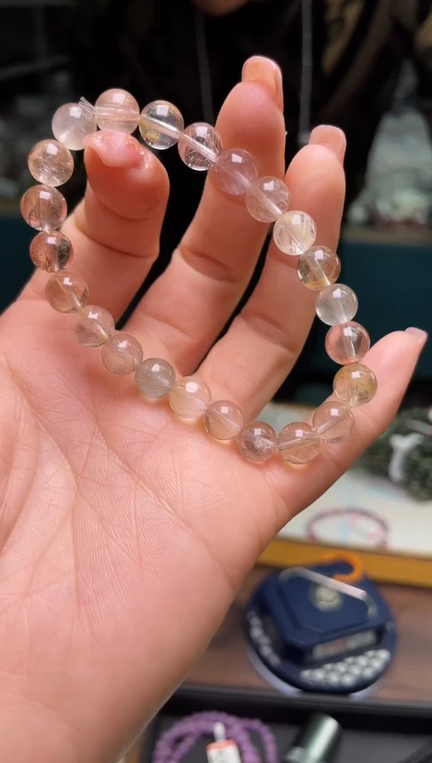 【闪购商品】水晶手链7+/425未镶嵌彩发晶