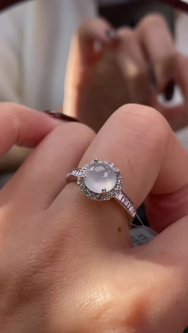 颈饰银S925镶嵌翡翠净货17128