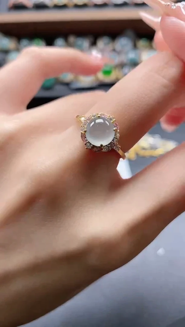 【闪购商品】翡翠戒指银S925镶嵌15511-20