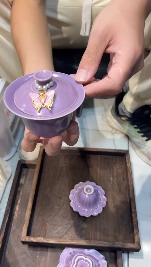 瓷片潜****?非微瑕商品，盖碗②【无托盘 无礼盒】