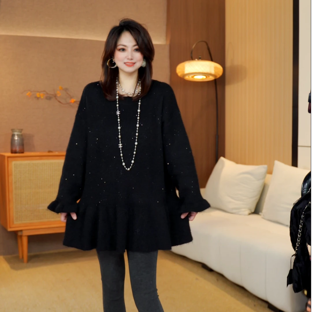 卓美优选秋冬新款韩版宽松休闲时尚百搭显瘦长袖圆领毛衣上衣9289