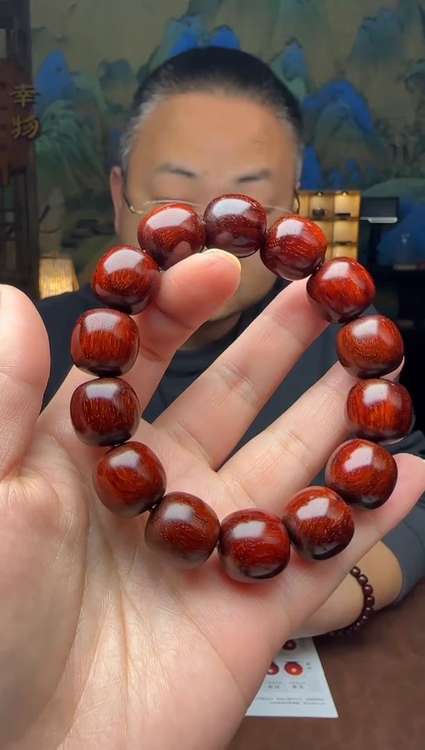 【闪购商品】小叶紫檀手串/手链15*15mm精工老型桶珠