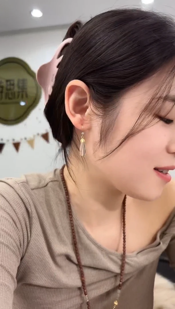 银S925镶嵌耳饰水晶方盈耳环