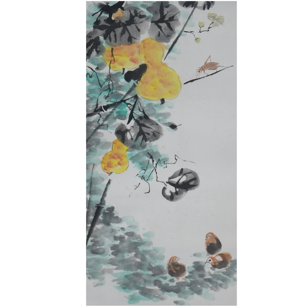 LOT.566 《葫芦》67*41cm 纸本设色立轴