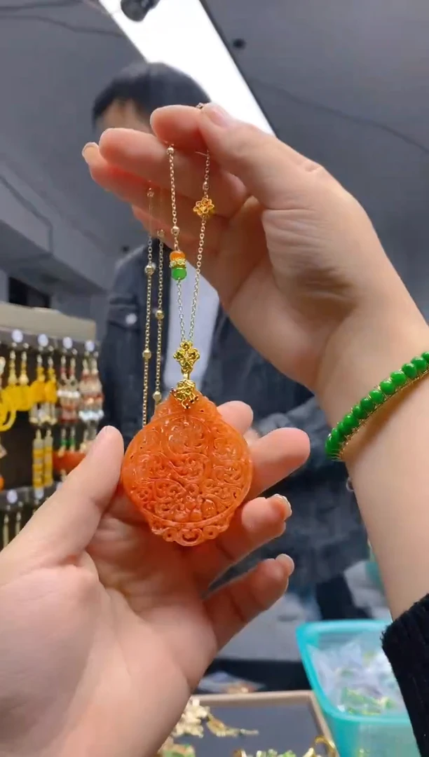 【闪购商品】翡翠耳饰合金0161翡翠锁骨链