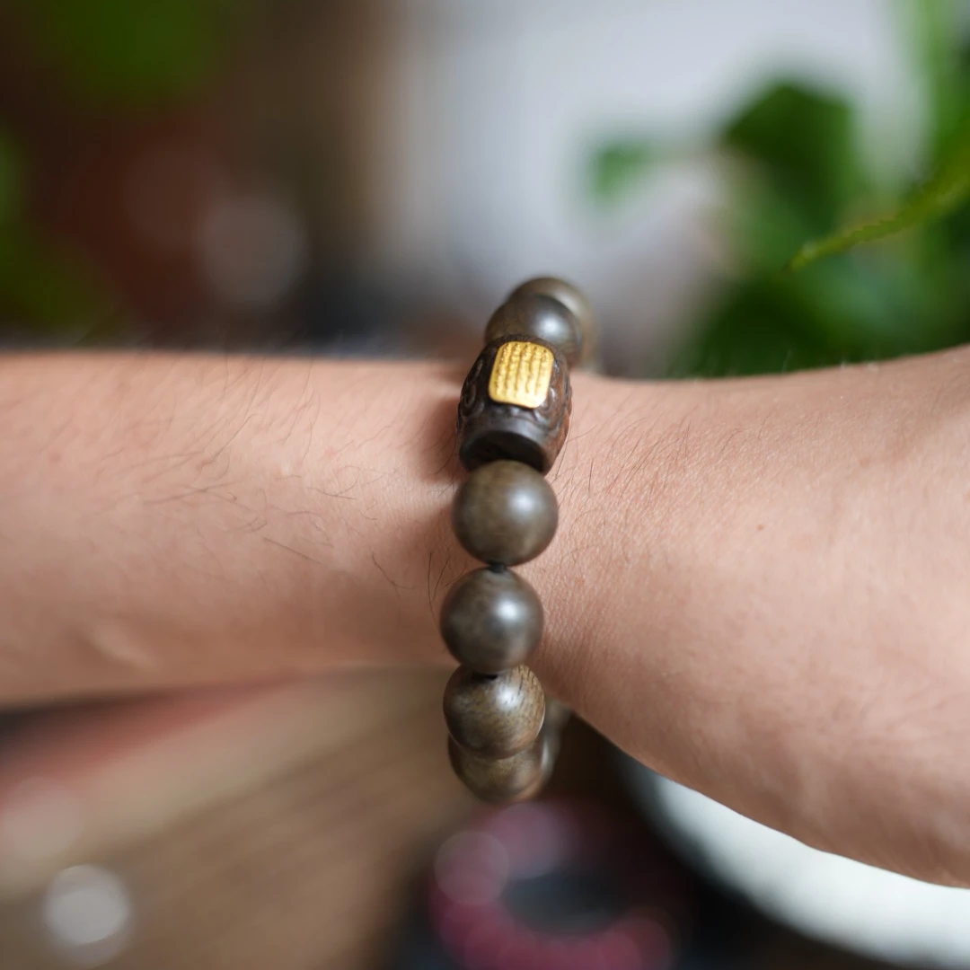 【健康平安】岁月生香12mm原创木质手串（请备注手围）