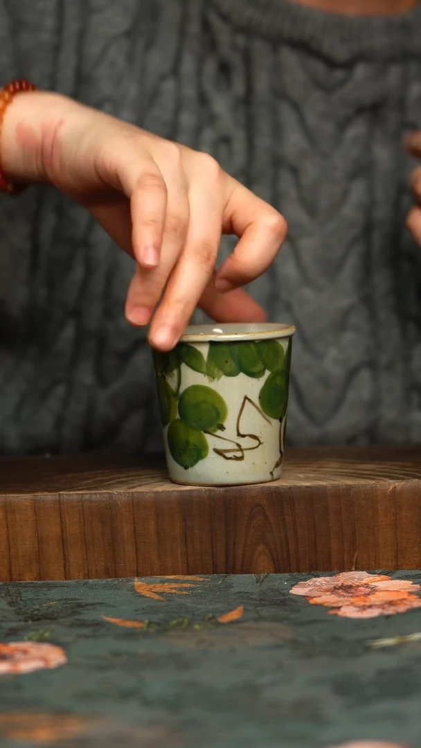 杯釉下彩手工手绘同款陶器