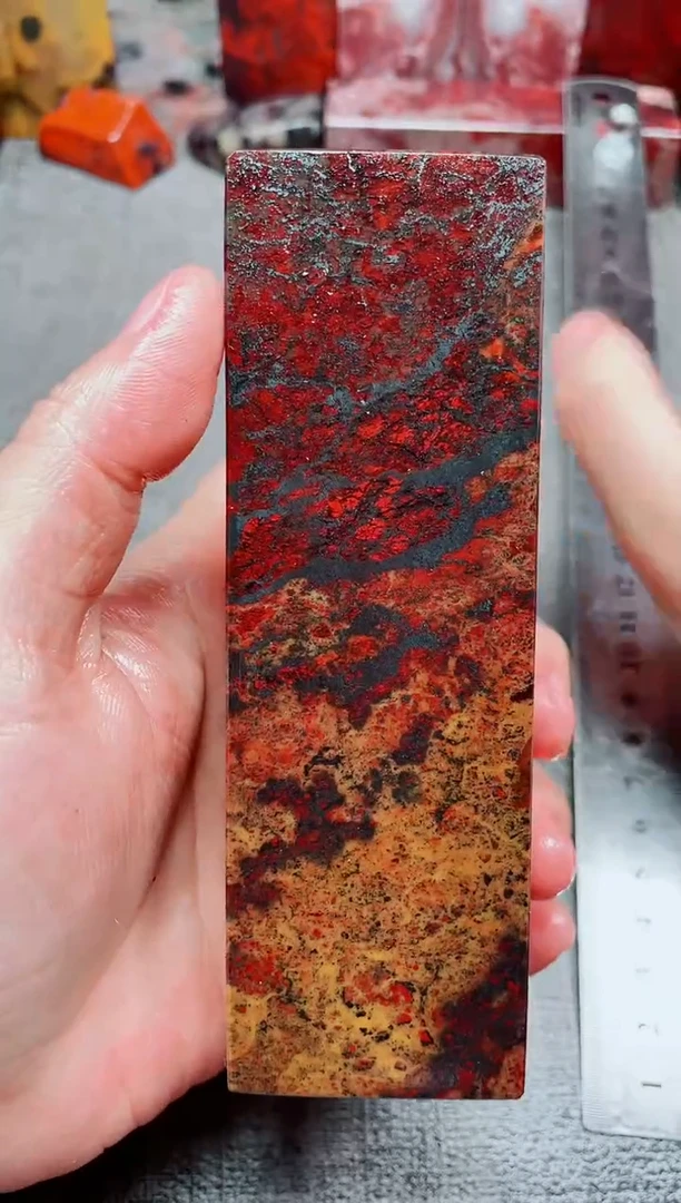 玉桂林鸡血玉素章老虎冻--14