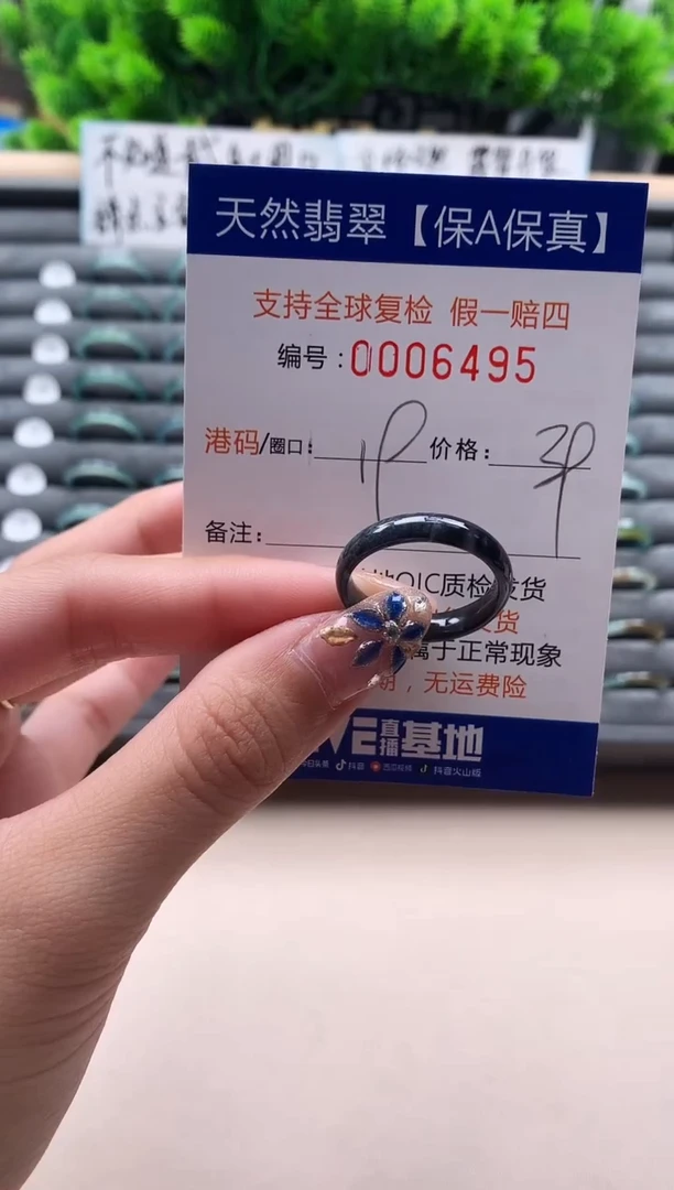 未镶嵌戒指翡翠天然  6495