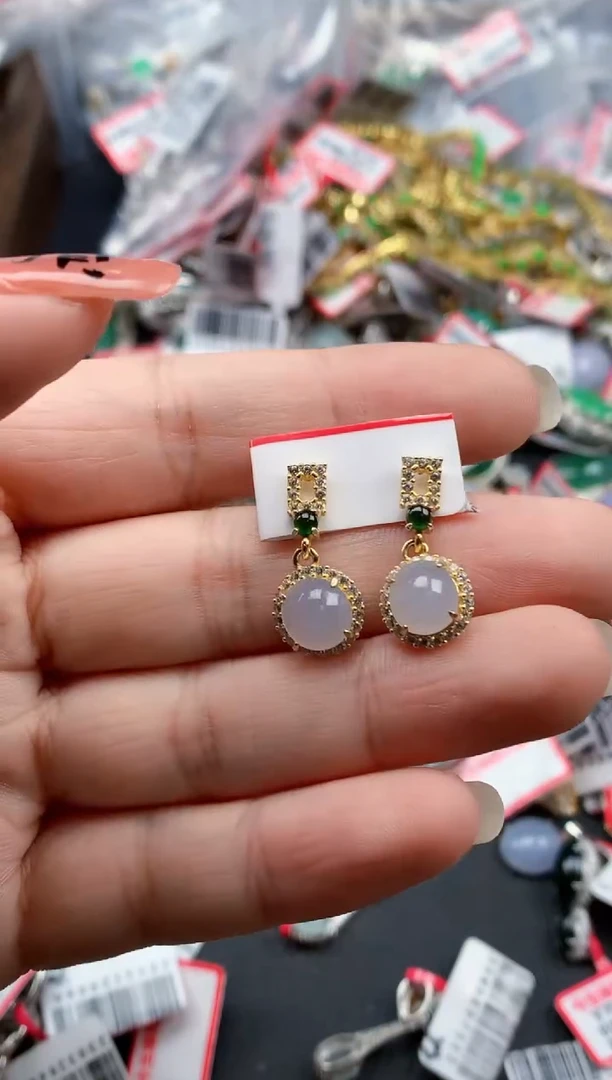 银S925镶嵌戒指翡翠天然A货缅甸翡翠