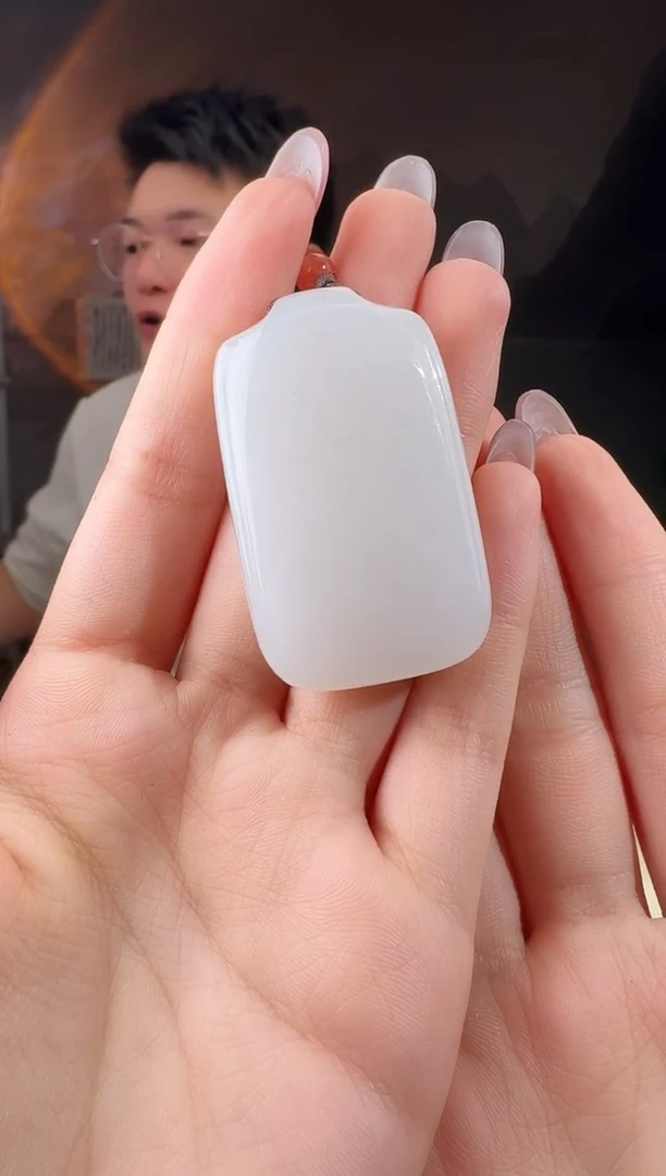 颈饰未镶嵌和田玉无事牌49.8/30/10.7