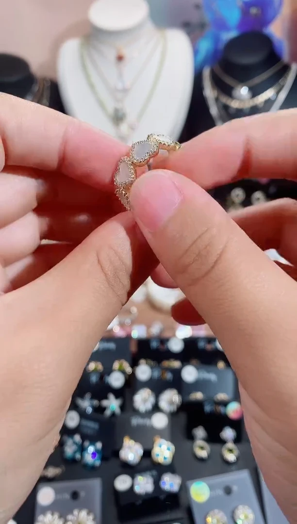 铜合金无925银戒指7567