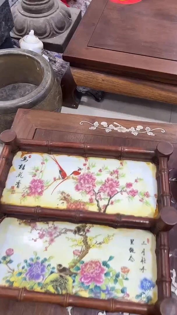 木沐头淘摆件木雕件  茶具架