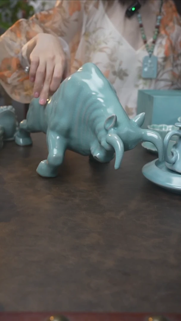 开荒牛 汝瓷 （拾汝）（天青）
