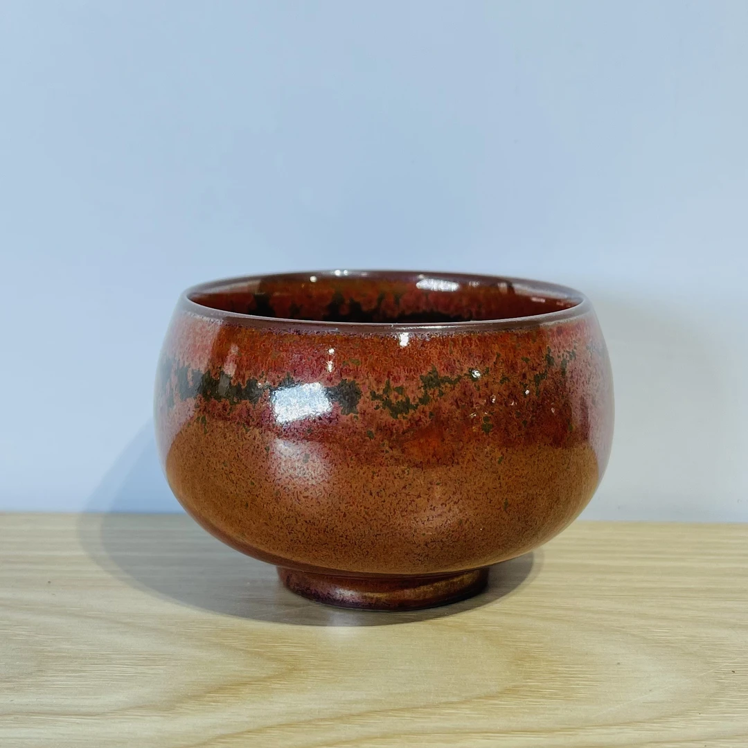 吾游茶器窑变火麒麟柴烧罗汉杯禅定杯高档陶瓷主人杯茶杯