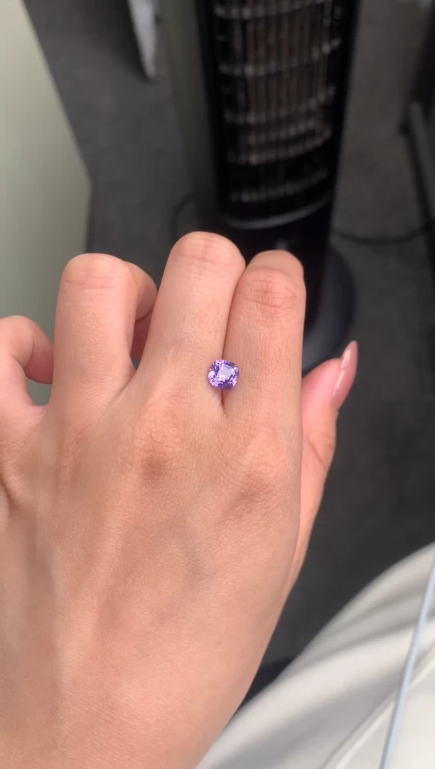 裸石彩色蓝宝石1.5ct紫蓝宝  FH 定制