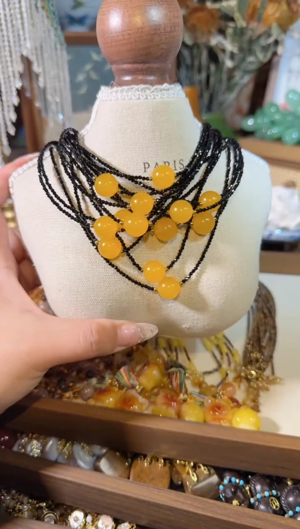 钛钢项链玛瑙/玉髓083