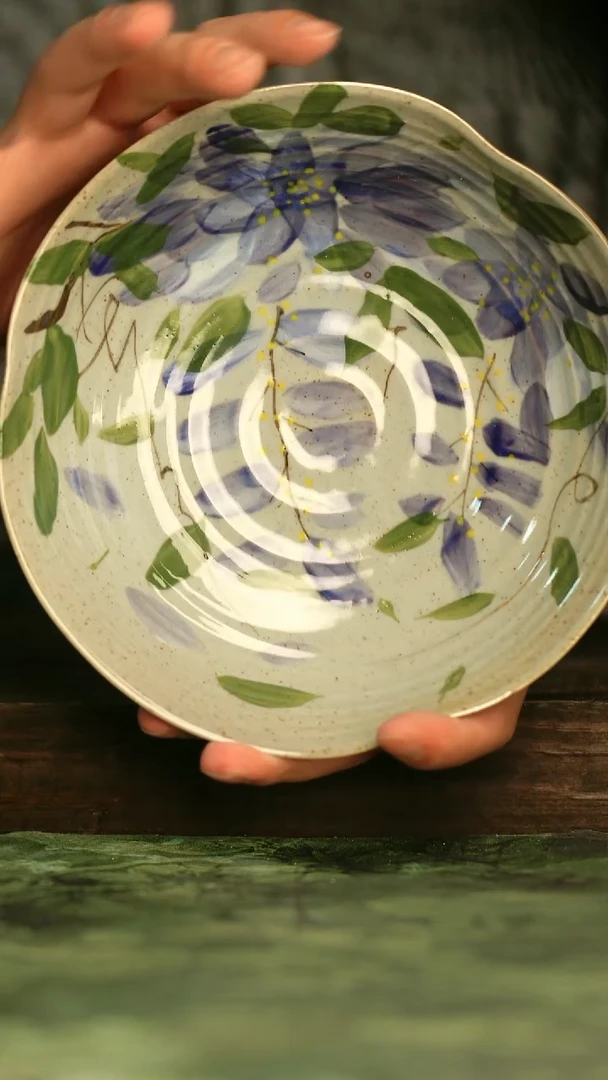 瓷器青诗集手工手绘瓷器