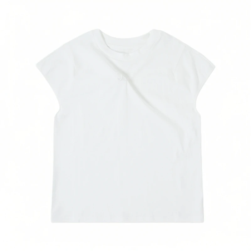 安安【依恋】2025夏季高街气质百搭设计简约休闲无袖T恤