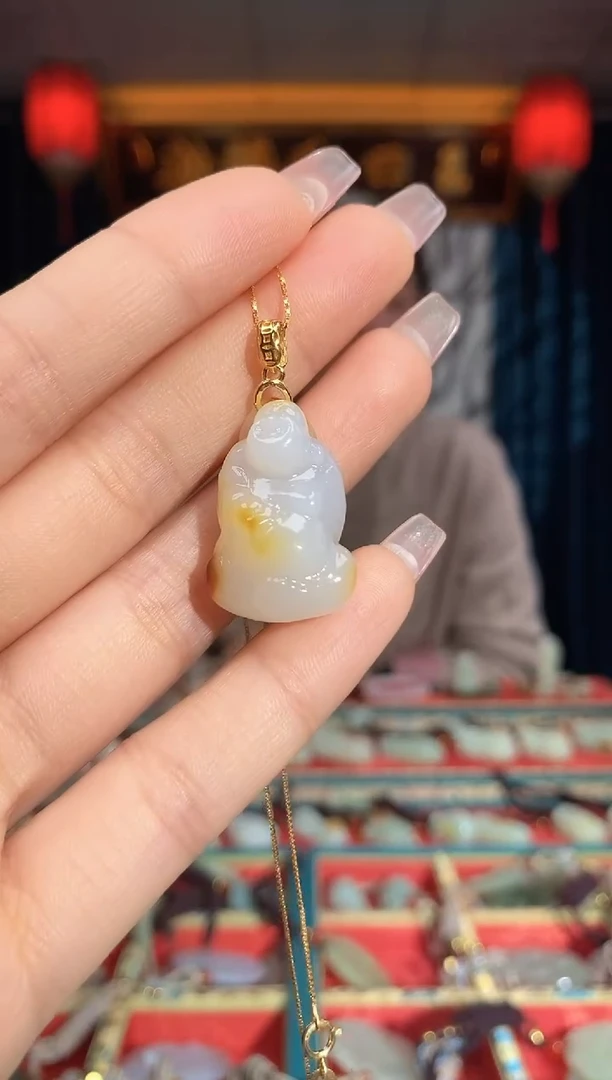 【闪购商品】和田玉颈饰银S925镶嵌佛