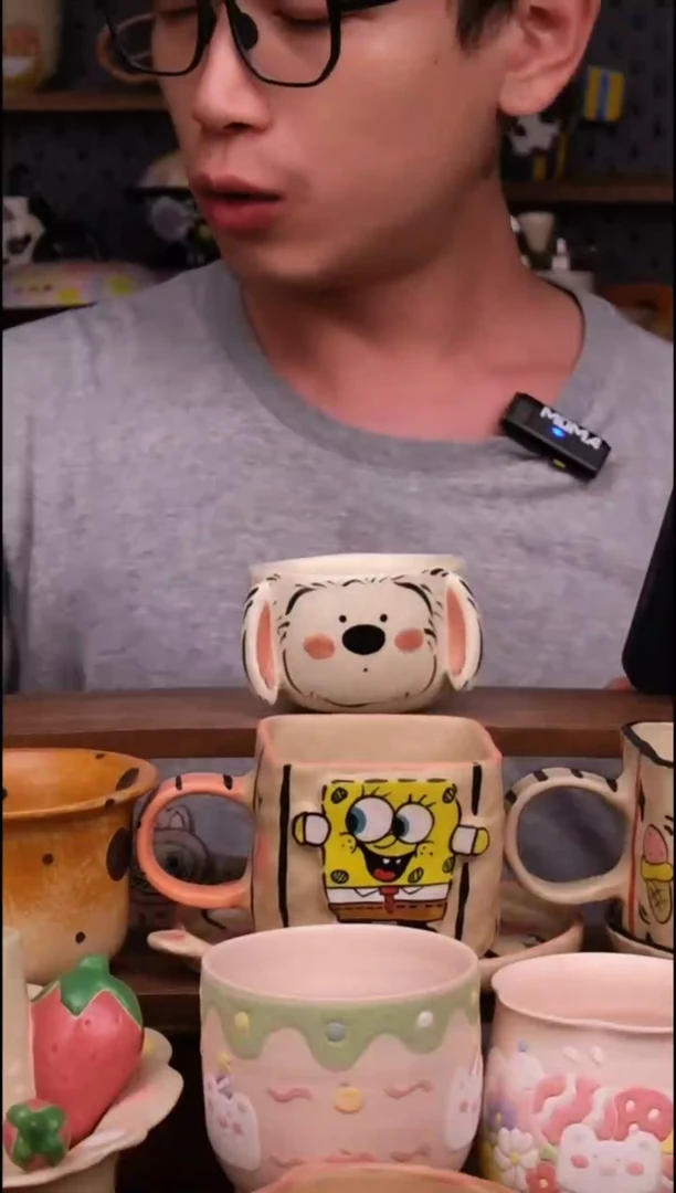 杯子景德镇可爱设计师款陶瓷