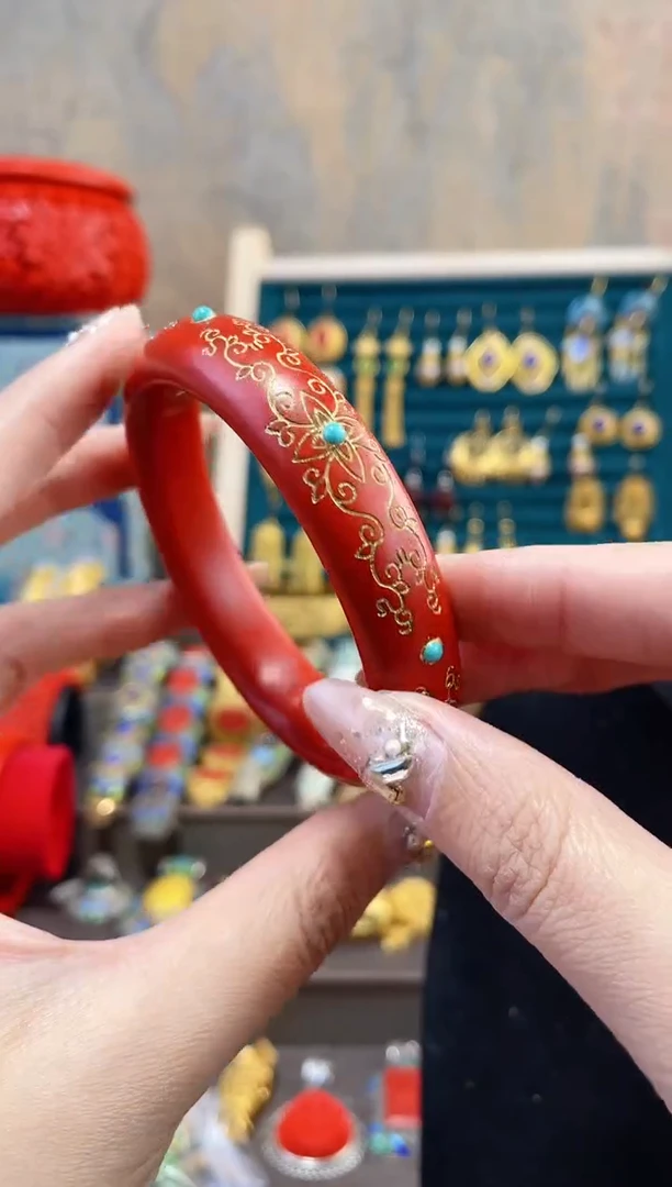 【闪购商品】非遗金漆镶嵌镯子
