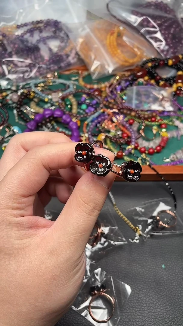 血珀未镶嵌戒指多样性发货拍一发一