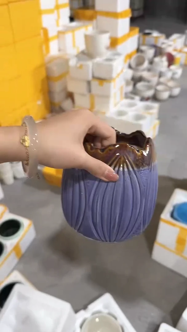 高温陶瓷花盆+E56