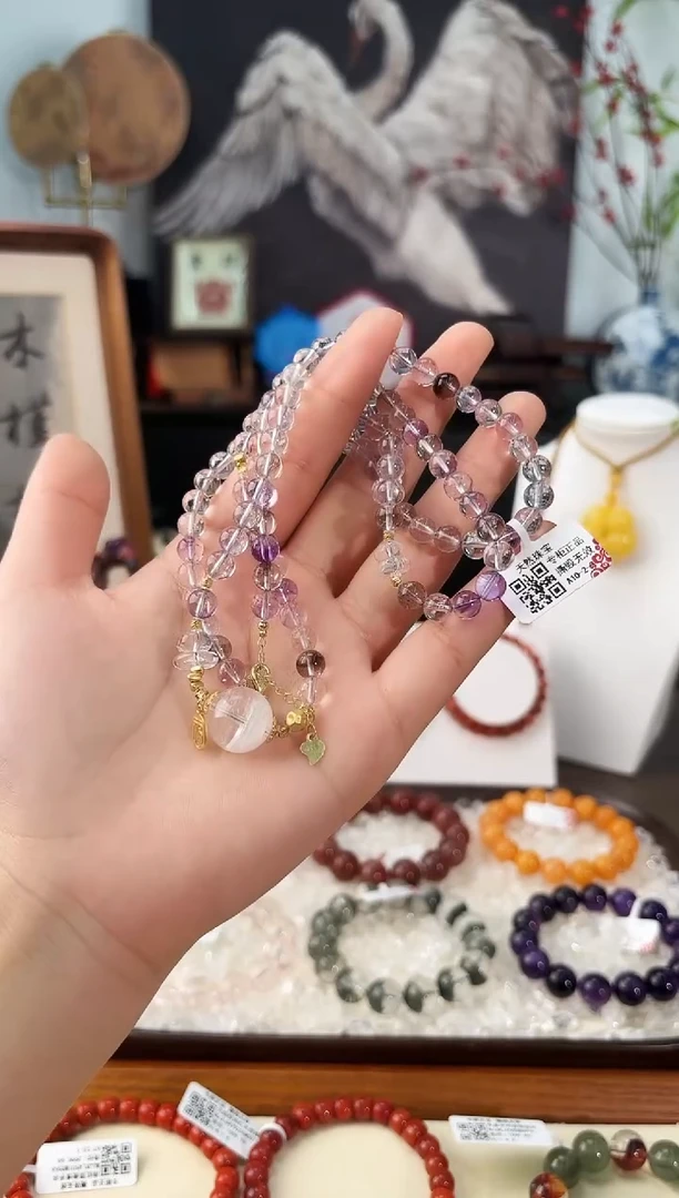 银S925镶嵌手链水晶MJJMJ4645超七项链多样性发一