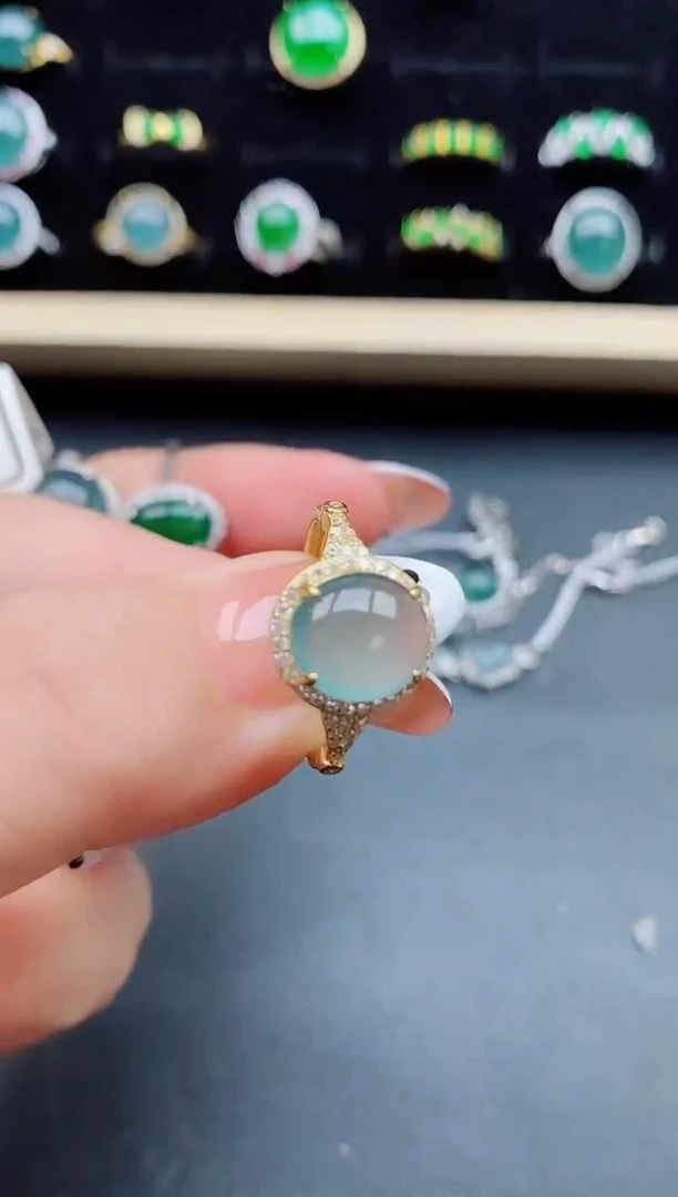 【闪购商品】翡翠戒指银S925镶嵌5080550