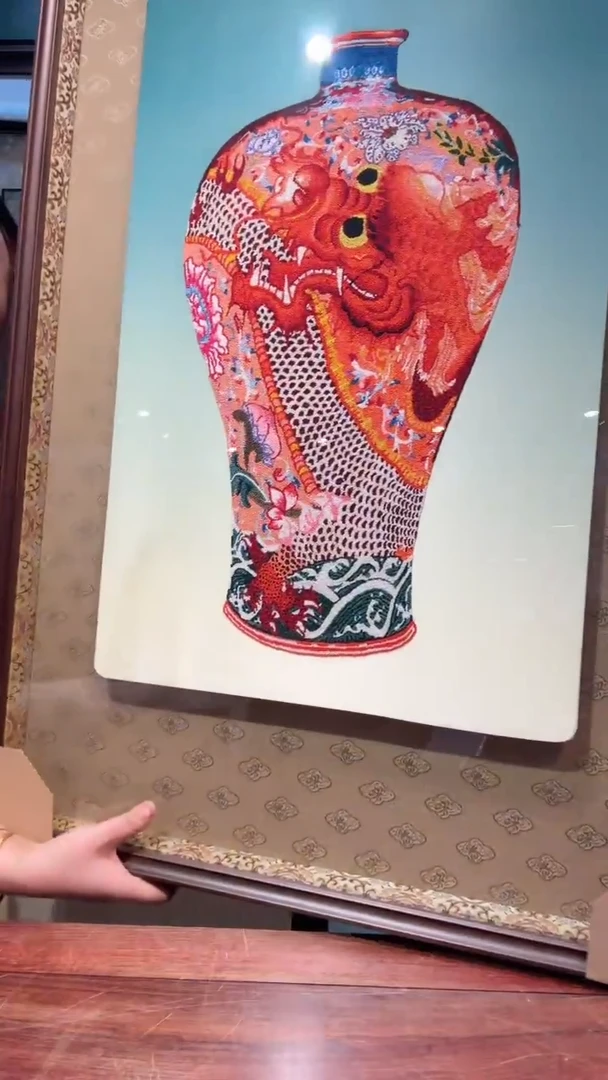 横款非遗苏绣手工刺绣装饰画